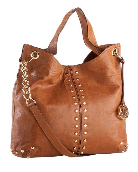 michael kors uptown astor large shoulder bag luggage leather|Michael Kors astor shoulder bag.